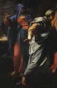 CARRACCI, Annibale Holy Women at the Tomb of Christ (detail) fg oil painting reproduction